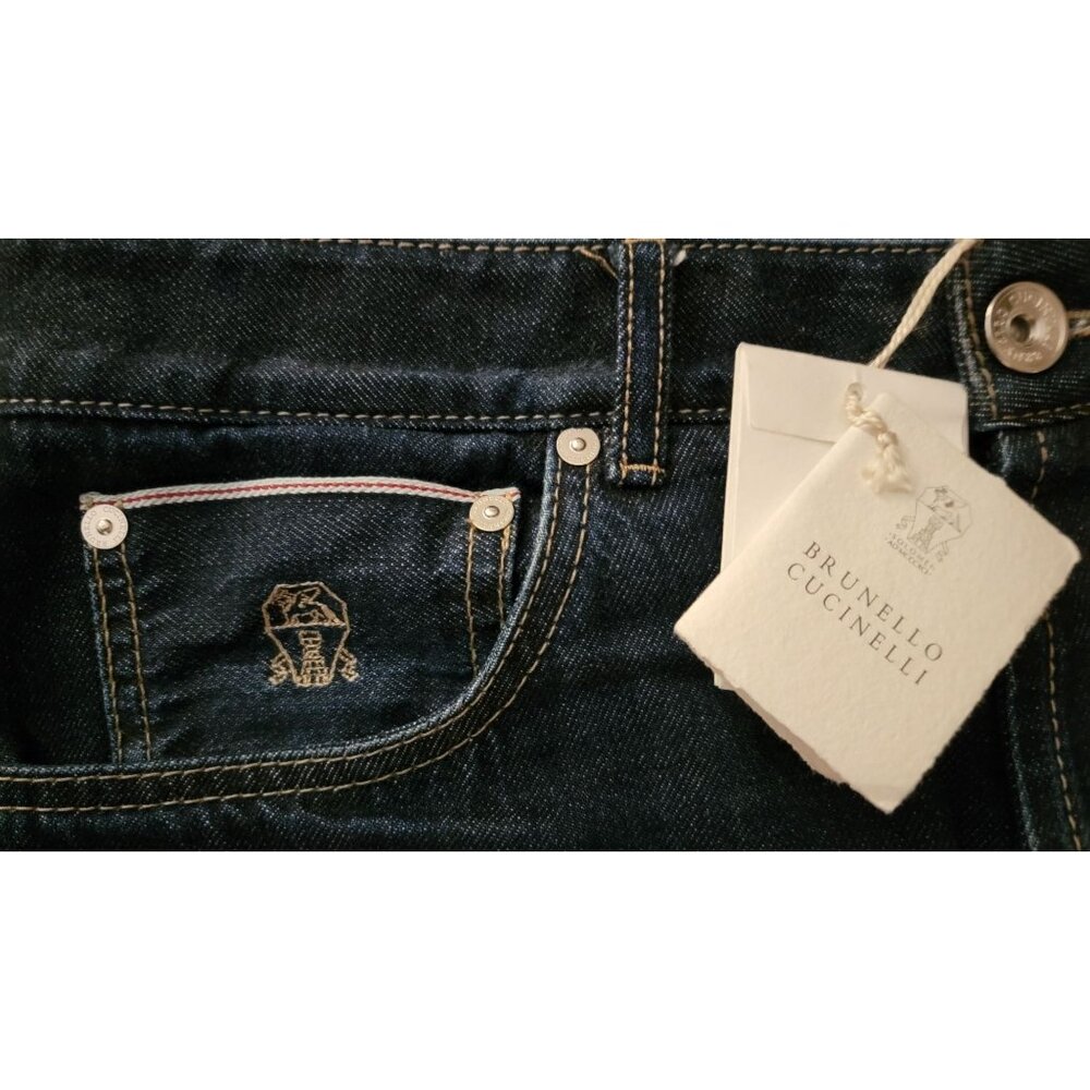 Brunello Cucinelli Luxury Denim Jeans Leisure Fit IT 48 (34W) Made in Italy - Picture 3 of 11